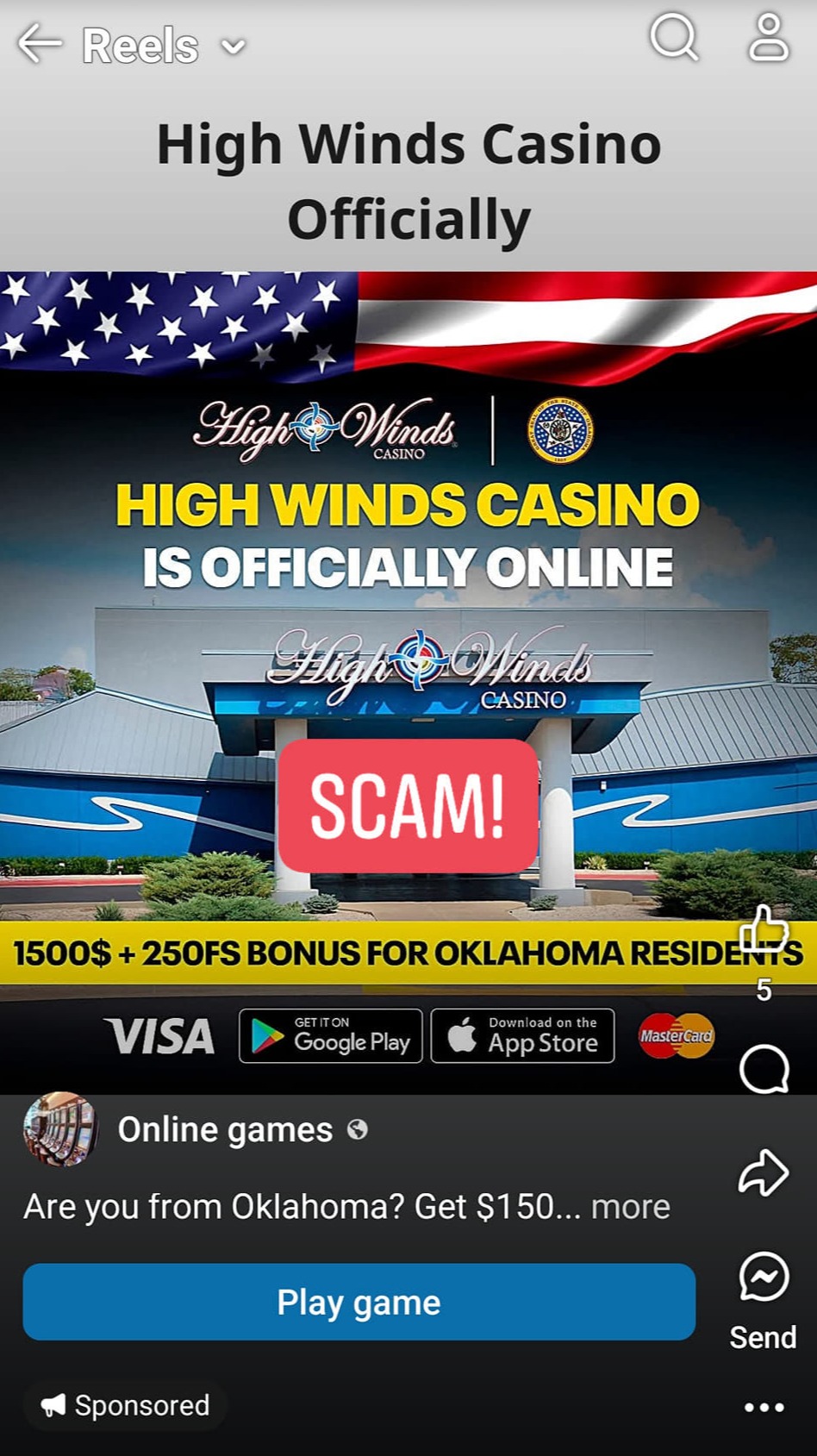 Scam Post Screenshot